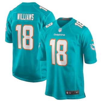 mens nike preston williams aqua miami dolphins game jersey